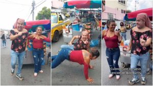 ¡Tiene los zapatos de Bad Bunny!, Yanira Berrios y mamá vlogs colaboran en tremendos pasos pero un detalle se roba la atención