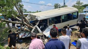Al menos 20 lesionados luego que microbús chocó contra árbol en carretera Panamericana