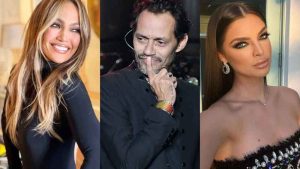 ¿Por qué JLo “apareció” en la foto de compromiso de Marc Anthony y Nadia Ferreira robando protagonismo?