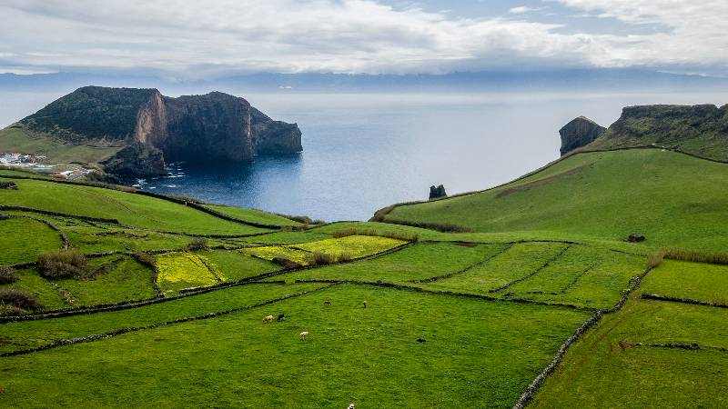 Vista panorámica de la Isla San Jorge en el Archipiélago de Azores, Portugal. Foto / Archivo AFP
