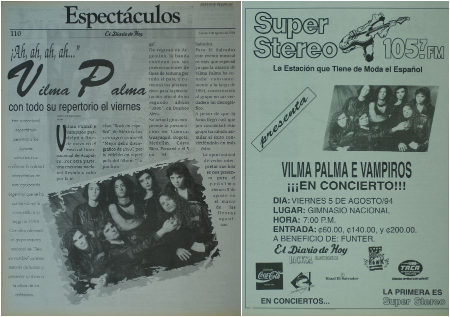 El primer concierto de Vilma Palma e Vampiros en El Salvador Noticias