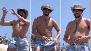 Bad Bunny quería mostrar su “sexy swing” pero el detalle que exhibió cuando levantó sus brazos desvió la atención