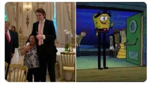 Barron, hijo menor de Donald Trump, reaparece y su imagen se viraliza por su enorme estatura