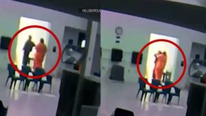 VIDEO. Reclusa en Florida intentó asfixiar al guardia con una funda