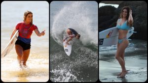 La talentosa y bella surfista Caroline Marks, feliz en las olas de El Salvador