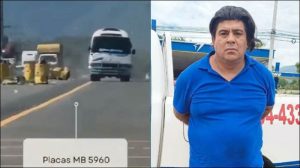 Motorista es capturado por invadir carril contrario