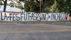 Aparecen pancartas contra Hugo Carrillo y la Fesfut