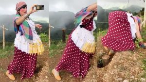 VIDEO. ¡No fue actuado! La Tenchis sufre caída al borde de un barranco