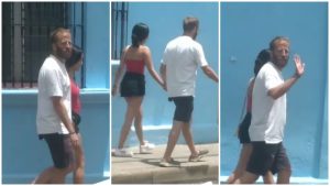 "No pierde tiempo": Captan a turista israelí de la mano con hermosa salvadoreña