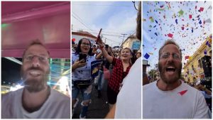 ¡Llegó a Santa Ana! El turista israelí se roba el show en las fiestas julias