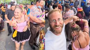 VIDEO. ¿No le gustó Honduras? Turista israelí regresó a El Salvador para bailar con Yajaira