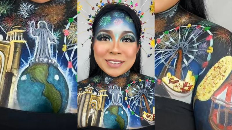 salvadoreña experta en maquillaje artístico
