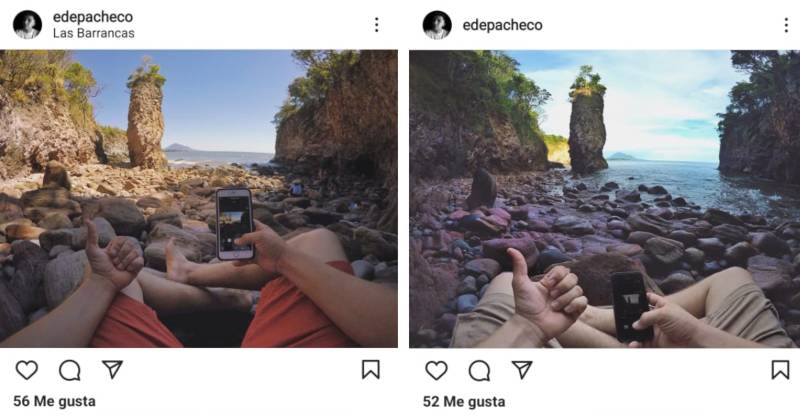 El joven instagramer ha compartido postales de Las Barrancas con marea baja y marea alta. Foto: imágenes de carácter ilustrativo y no comercial /  https://www.instagram.com/p/Br0j1DXgRHE/, https://www.instagram.com/p/BbDxhOAh5lR/