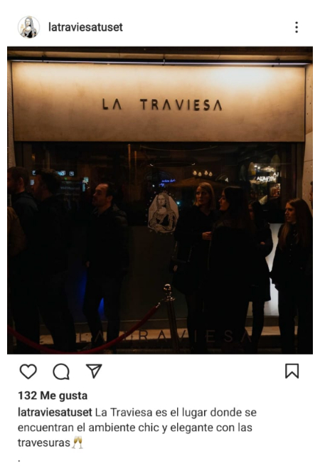 Este sería el local La Traviesa en la que Piqué y su amante se conocieron y enamoraron. Fotocaptura: imagen de carácter ilustrativo y no comercial/ 
https://www.instagram.com/p/Ca0LR30oaqN/?hl=es