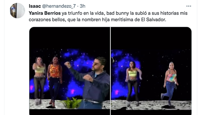 Yanira Berríos, tik tok, El Salvador. Bad Bunny