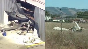Dos avionetas chocaron en pleno vuelo en California