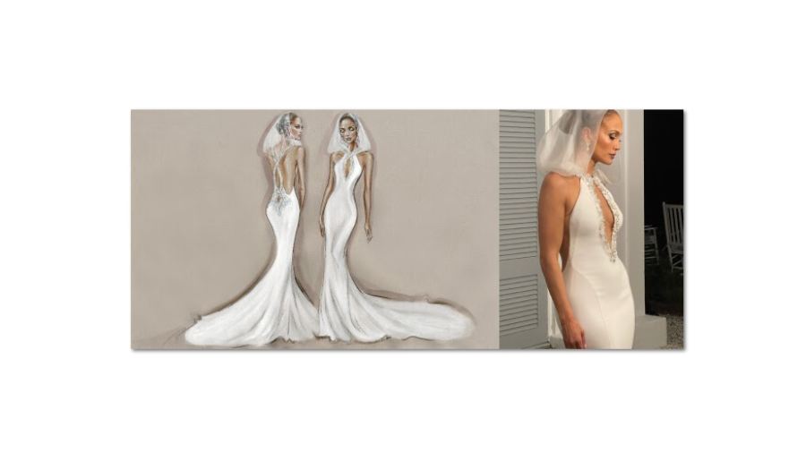 Jennifer López y su vestido de novia