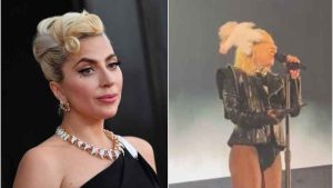 ¡En su cara! Lady Gaga fue golpeada en pleno escenario con un muñeco y así reaccionó