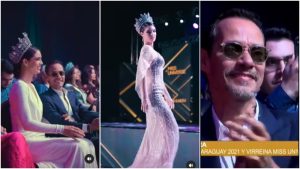Así reaccionó Marc Anthony en el momento que Nadia Ferreira entrega su corona