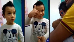 VIDEO. Niño rompe en llanto al escuchar la voz de sus padres por primera vez