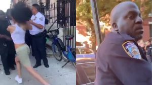 Video muestra a un policía de Nueva York golpeando a una mujer en plena calle