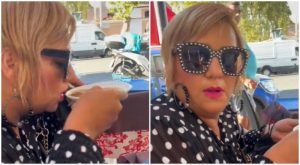 Ligia Morales, salvadoreña hasta los huesos, bebe café de manera tradicional en Italia