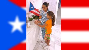 Adamari López y Alaïa oraron por Puerto Rico tras paso de huracán