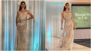 Miss Universo El Salvador derrocha belleza en la Semana de la Moda en Nueva York