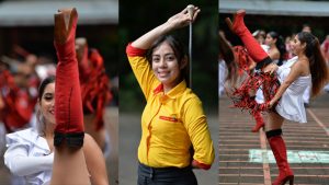 Cachiporristas del INFRAMEN e INTI listas para el desfile del 15 de septiembre