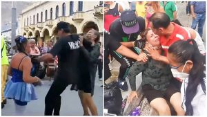 VIDEO: Mujer termina desmayada tras querer golpear a Yajaira