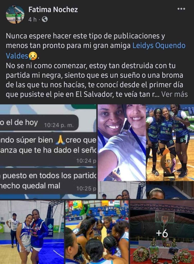 Leidys Oquendo Valdes Baloncesto El Salvador