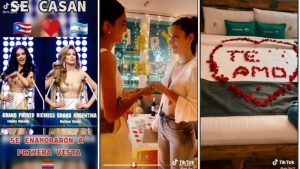 Ex reinas de belleza hacen público su romance después de casarse