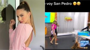 ¡Tremendo porrazo! Irene Castillo sufre fuerte caída durante programa en vivo