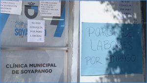 Arrecian protestas en alcaldía de Soyapango por impago de salarios a trabajadores