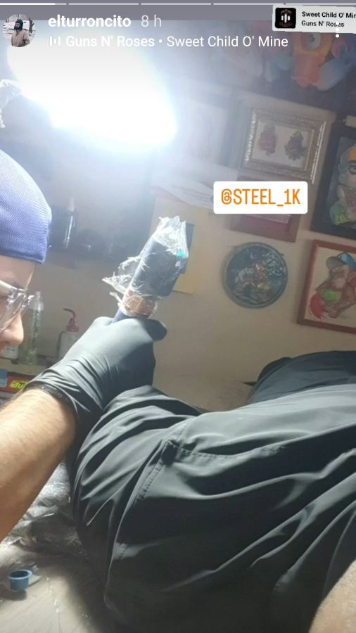 Gabriel "El Turrón" Salazar con nuevo tatuaje