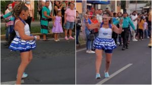 El icónico momento en el que Yajaira se roba el show en desfile de correos de San Miguel
