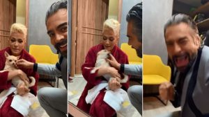 ¡Qué susto! Omar Chaparro es mordido por perrita chihuahua de Yuri