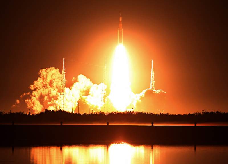 La misión Artemis 1 está prevista para durar 25 días y le esperan todavía varias etapas delicadas. Foto / AFP
