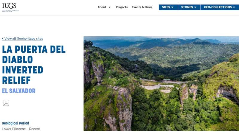 Ficha de La Puerta del Diablo disponible en el sitio del IUGS. Foto: imagen de carácter ilustrativo y no comercial / https://iugs-geoheritage.org/geoheritage_sites/la-puerta-del-diablo-inverted-relief-megablock-volcanic-landslide-and-tectonic-vista/
