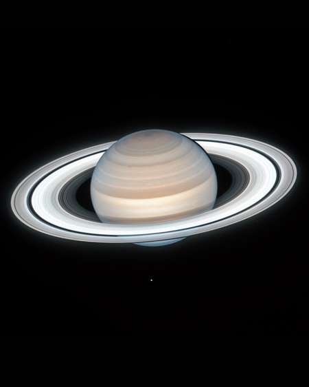 Saturno, el señor de los anillos. Foto: imagen de carácter ilustrativa y no comercial / NASA, @europeanspaceagency, A. Simon (@nasagoddard), M.H. Wong (@ucberkeleyofficial), y el equipo OPAL / https://www.instagram.com/p/CC_50TFpMex/