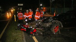 Motociclista fue arrollada cuando hacía fila para ingresar al desvío de Izalco