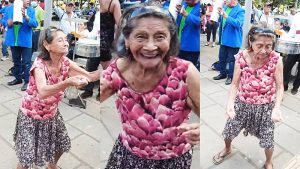 Doña Cata, la bailarina del nuevo combo del parque Libertad