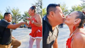 A sus 74 años, Yajaira recibe propuesta matrimonial en el parque Libertad