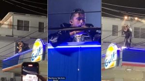 Bad Bunny y Arcangel dieron concierto sobre el techo de una gasolinera en Puerto Rico