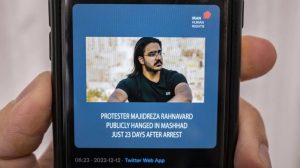 Ejecución pública en Irán de un segundo condenado a muerte por protestas