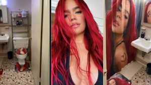 Usuario de TikTok sorprende a Karol G con alusivo decorado en el baño