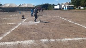 Instalan puestos de venta de pólvora en la Plaza de Toros, San Miguel
