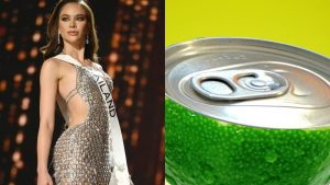 Candidata de Miss Universo impacta con su vestido hecho con anillas de latas