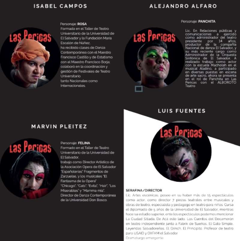 El reparto de Las Pericas está integrado por profesionales apasionados por las artes escénicas. Foto: cortesía / Luis Fuentes