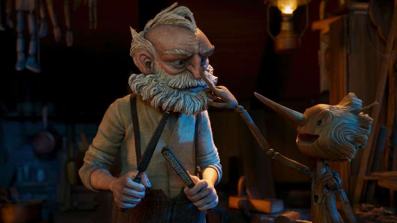 Película "Pinocho" de Guillermo del Toro. Foto / Netflix